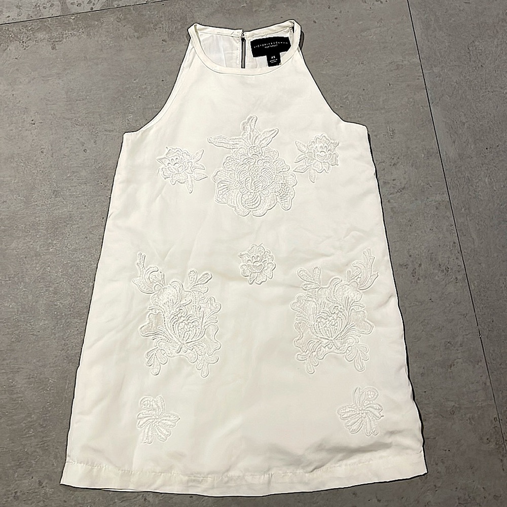 Victoria Beckhams Off White Lace Dress Size XS